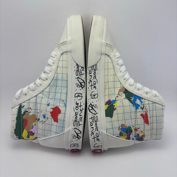 VANS SK8- Hi Reissue “Save Our Planet” Shoes Size Men’s 3.5 Womens 5 - Picture 6 of 12